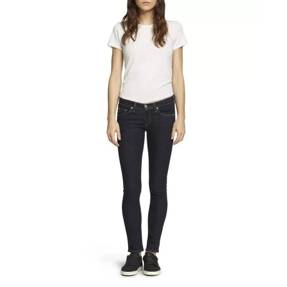Rag & Bone Womens Size 26 Black W1502K520 Mid-Rise Classic Skinny Fit Slim Jeans - Picture 1 of 8